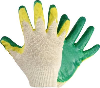 ПЕРЧАТКИ Х/Б ДВОЙНОЕ ЛАТЕКС ПОКРЫТИЕ бывший арт. 5966138119